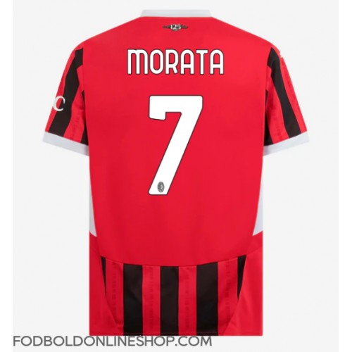 AC Milan Alvaro Morata #7 Hjemmebanetrøje 2024-25 Kortærmet